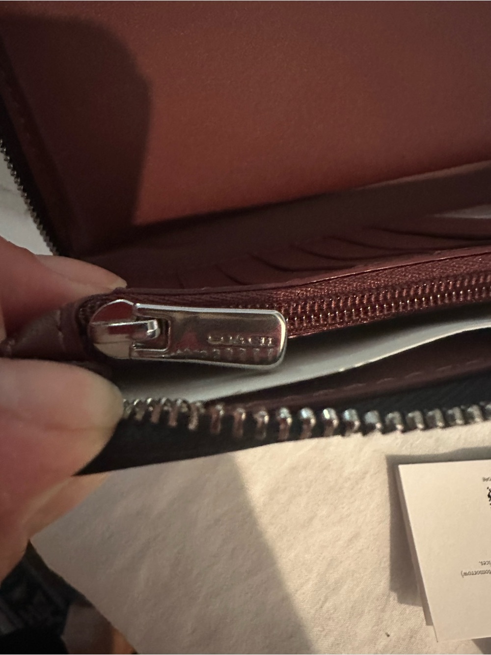 Coach Black & White Signature Wristlet Wallet - Picture 8 of 8